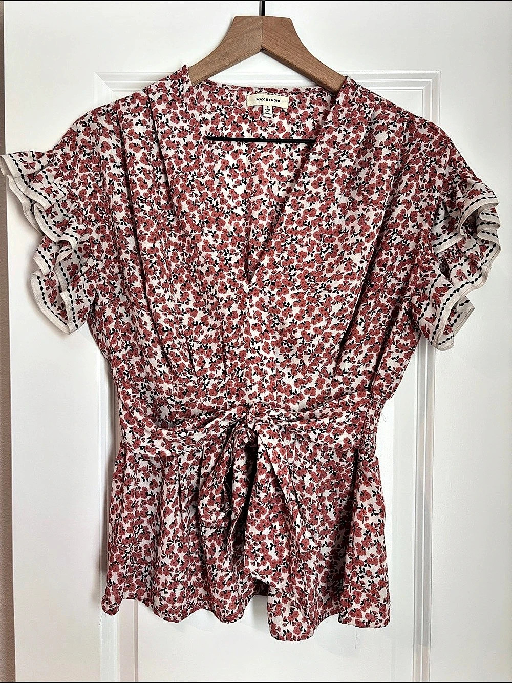 Floral Blouse in Pink & White